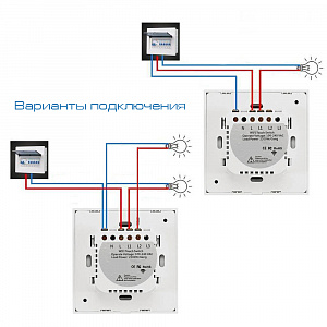 Умный выключатель с Алисой двухклавишный Wi-Fi 10A Орбита OT-HOS12